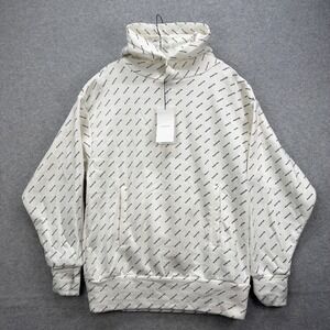 Munthe Hoodie Womens 36 Off White Pullover Sweatshirt Hysteric All Over AOP NEW